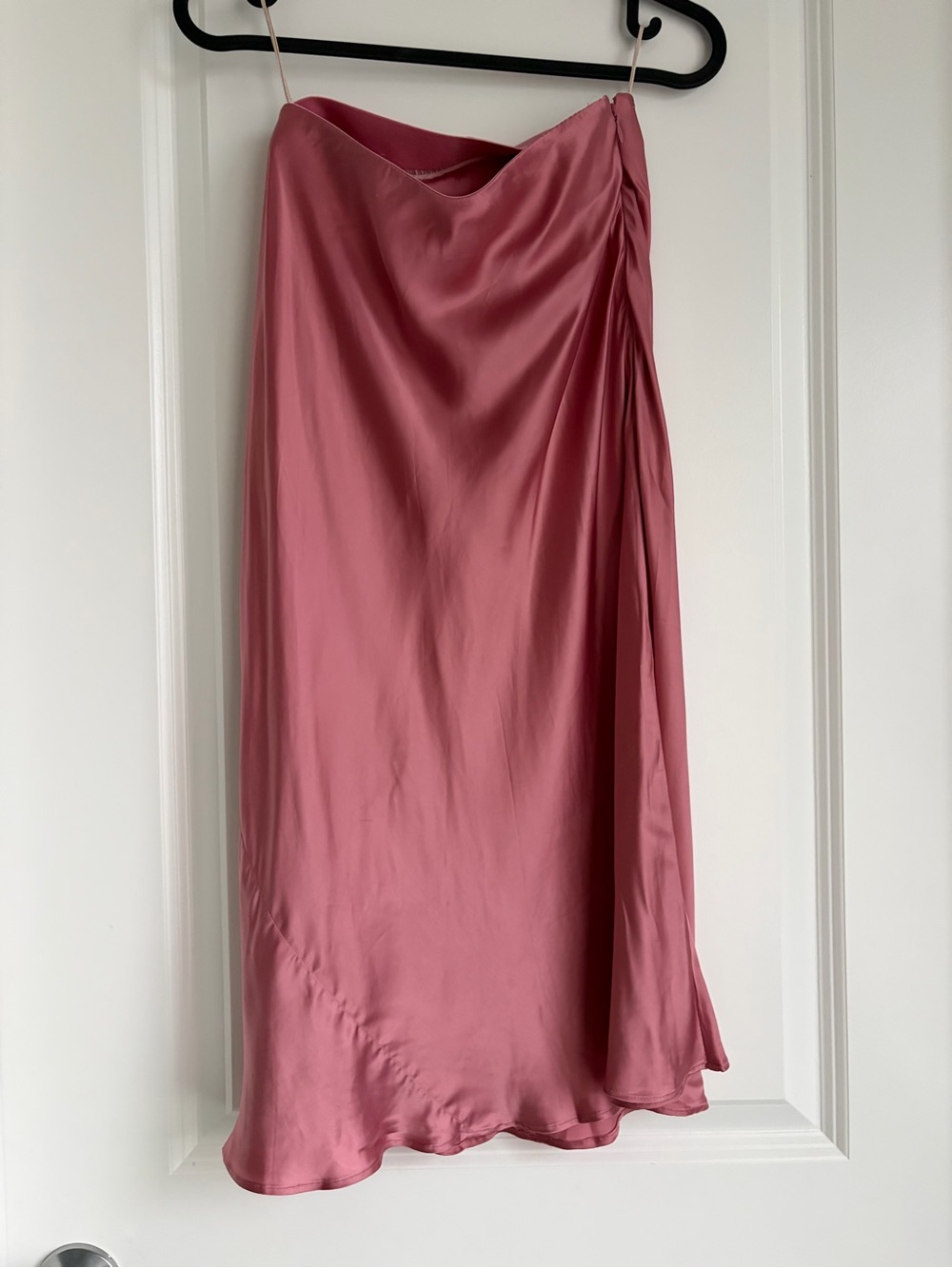 Wilfred Satin Midi Skirt in Rose